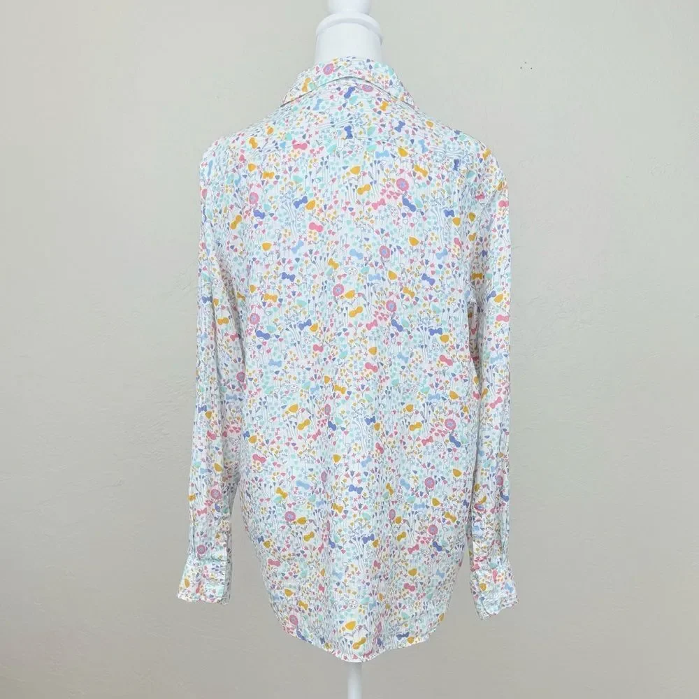 Frank & Eileen “Eileen” Italian Linen Floral Button Down Shirt *EUC* size M - Picture 7 of 14